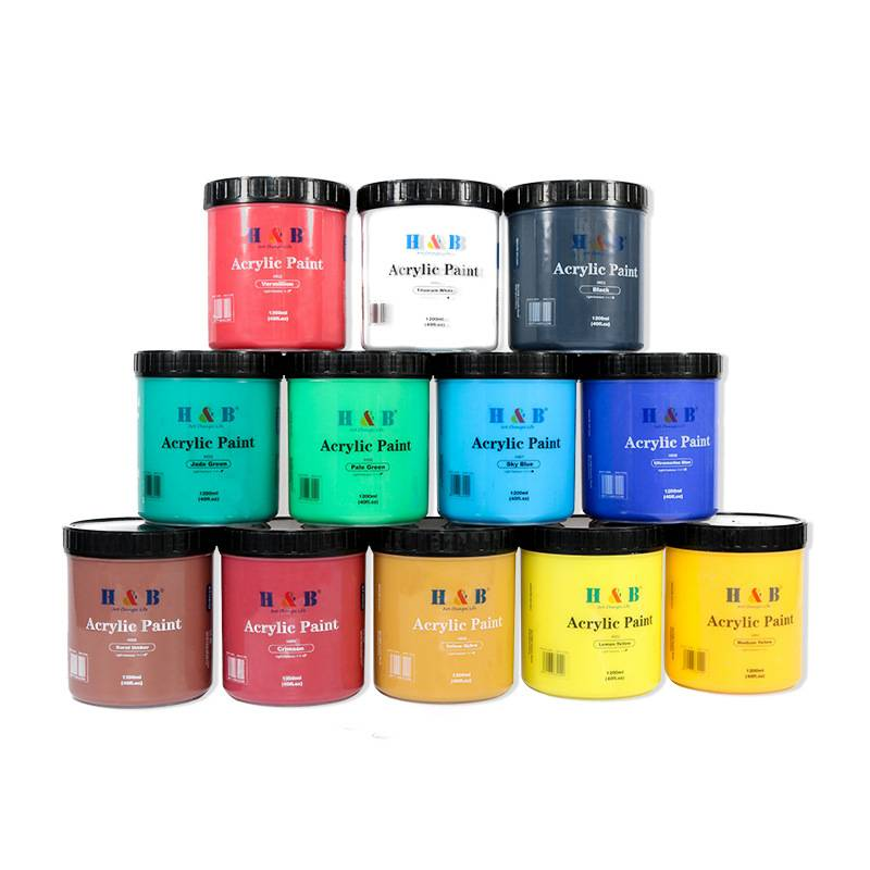 Professional 1200ml Acrylic Paint Set For Artists - Vibrant Colors, Non-Toxic, Fast-Drying - Ideal For Canvas, Wall Art, DIY Crafts_voghion.com