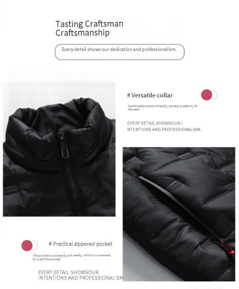 Men's Multi-Pocket Stand Collar Vest Jacket - Lightweight Warm Fleece Lined Slim Fit Casual Outerwear For Winter (Grey/Black/Khaki, Sizes M-8XL)_voghion.com