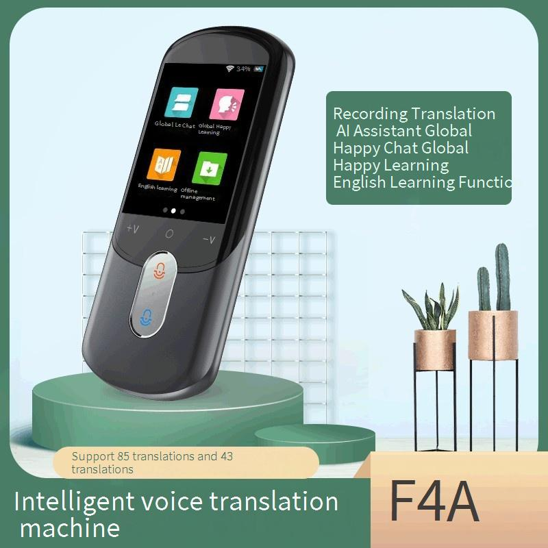 F4A Multilingual Smart Translator Device - 134 Languages Real-Time Voice & Photo Translation, Offline Mode, Portable Travel Translator_voghion.com