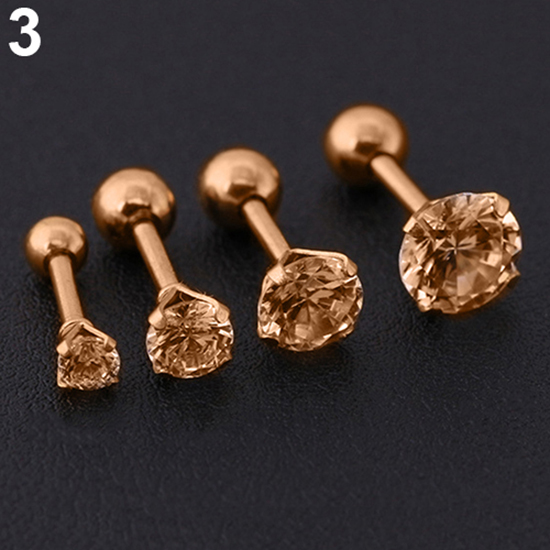 Mannen Vrouwen Strass Kraakbeen Tragus Bar Helix Bovenoor Oorbel Stud Sieraden_voghion.com