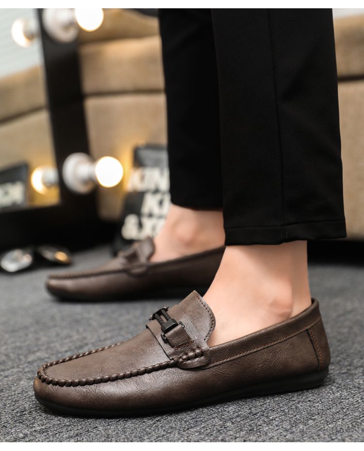 Meeste Loafers Nahast kingad Meestele Vabaajajalatsid Mokassiinid Hingavad tossud Meeste Sõidujalatsid Comfort Flats_voghion.com