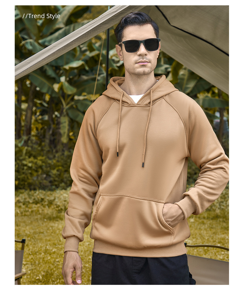 Autunno e inverno New Street Fighter Loose Blank Fleece Maglione con cappuccio a maniche larghe alla moda da uomo_voghion.com