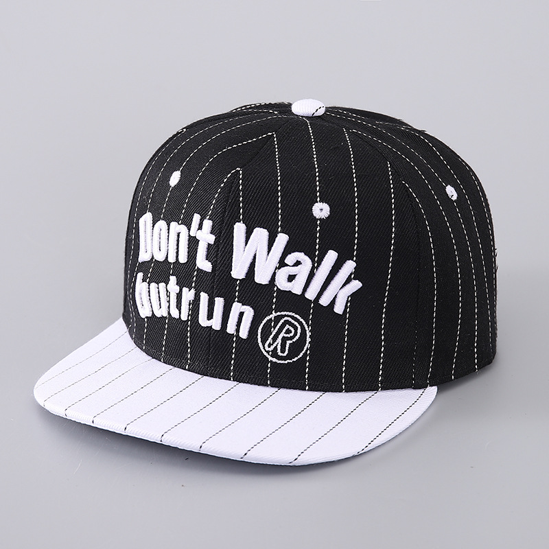 Baseball-Cap der Flat-Serie, personalisierbar, bestickt, Hip-Hop-Cap, Sonnenschutz-Entenschnabel-Cap mit großer Krempe_voghion.com