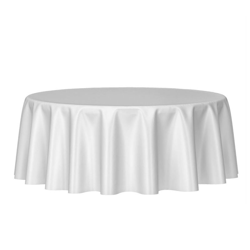 Round Satin Tablecloths white Overlay Cover Bright Smooth Fabric Table Cloth for Wedding Party Restaurant Banquet_voghion.com