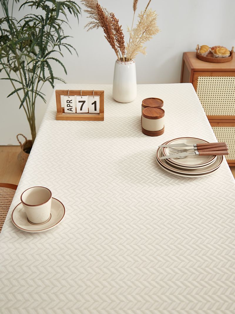 Nappe rectangulaire rétro en lin, anti-poussière, multi-usages, pour table à manger, table basse, armoire, motif floral vintage, lavable en machine_voghion.com