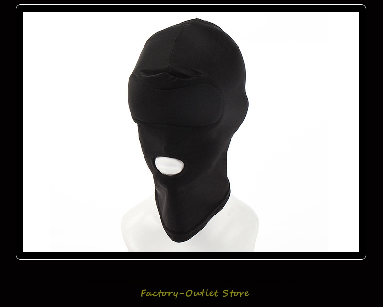Fetish Slave BDSM Bondage Restrizioni Maschera per il sesso Bocca Occhio aperto Imbracatura per la testa Elasticità Benda per coppia Nuovi accessori esotici_voghion.com