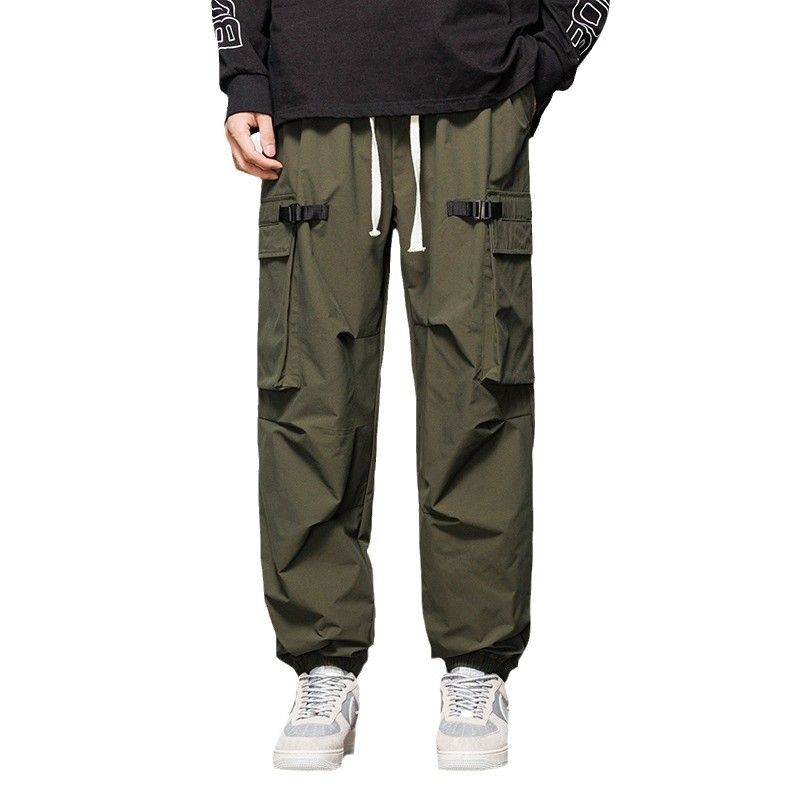 Herren Herbst Neue Multi Pocket Loose Casual Einfache Atmungsaktive Winddichte Wasserdichte Trendy Marke Arbeitskleidung Beinhose Männer_voghion.com