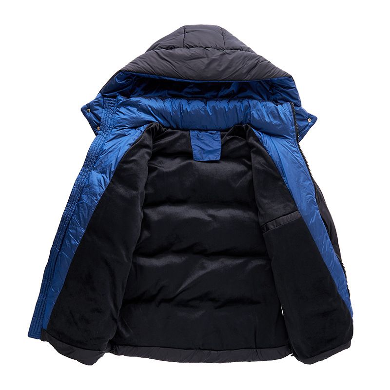 Men's Clothing New winter large size men's casual warm cotton coat plus velvet thickened multi pocket detachable hood cotton coat cotton clothes_voghion.com