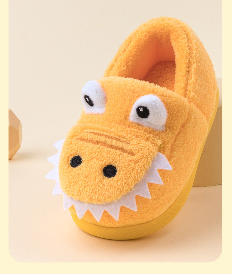 Scarpe per bambini Pantofole di cotone Invernali Coccodrillo Cartone animato Carino Borsa Tacco Caldo Antiscivolo Spesse Morbide Scarpe_voghion.com