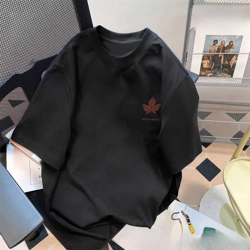 Men's Clothing summer couple short sleeved T shirts with bear prints loose five point sleeves T shirts with large sizes and short sleeves_voghion.com