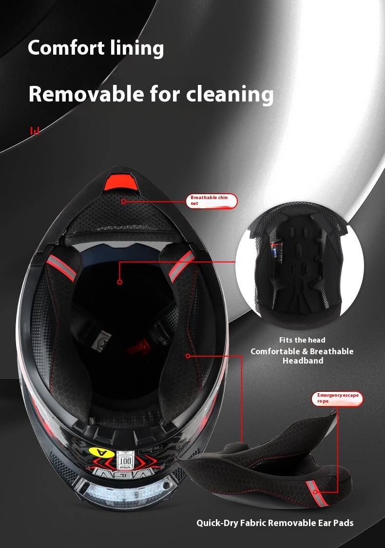 Casco da moto modulare certificato 3C con Bluetooth e doppia visiera - Calotta in ABS leggera, spoiler regolabile, protezione integrale per uomo e donna_voghion.com