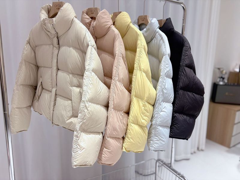 Puff White Duck Down Winter New Style Down Jacket For Women - Short Sleeve, Collarless, Thick And Warm Bread Coat_voghion.com