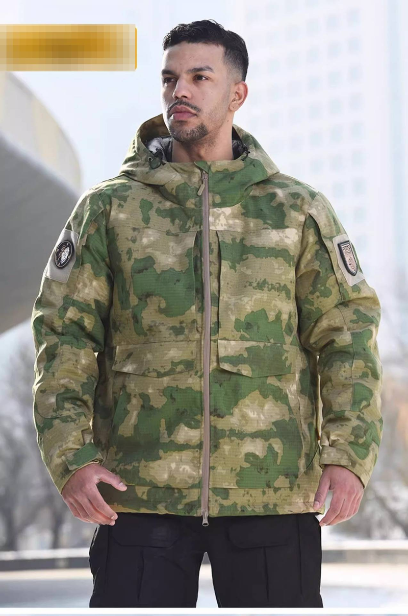 Men's Winter Camouflage Thermal Jacket With Waterproof & Windproof Design – Heavy Duty Insulated Coat For Outdoor Adventures_voghion.com