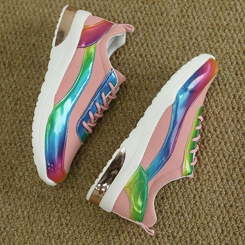 SHLIANG Nouvelles baskets de course colorées pour femmes Mode femmes vulcanisées chaussures à plateforme légères pour femmes Zapatillas De_voghion.com