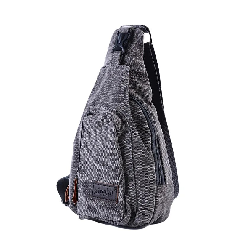 2023 Brand New Men Vintage Canvas Leather Satchel Sling Chest Pack Multifunctional Outdoor Small Shoulder Bag_voghion.com
