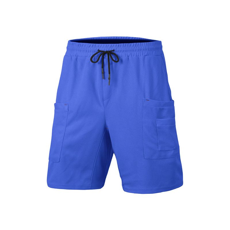 Lässige Sommershorts für Herren im amerikanischen Stil mit mehreren Taschen, atmungsaktiv, schweißabsorbierend und mit Waffelmuster_voghion.com