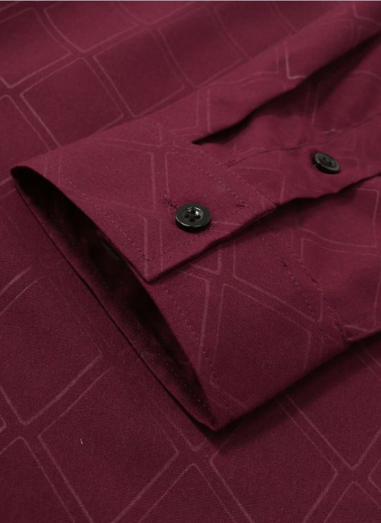 Camicia casual a quadri scuri a maniche lunghe da uomo_voghion.com