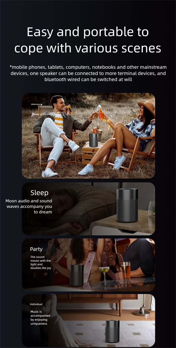 Manhattan Metal Bluetooth draadloze buitenluidspreker, hoogwaardige draagbare subwoofer_voghion.com