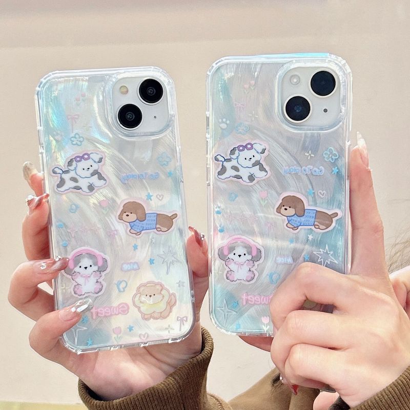 Feather yarn niche cartoon for iPhone15Pro Japan and South Korea 13promax 12Pro phone case 14pro_voghion.com