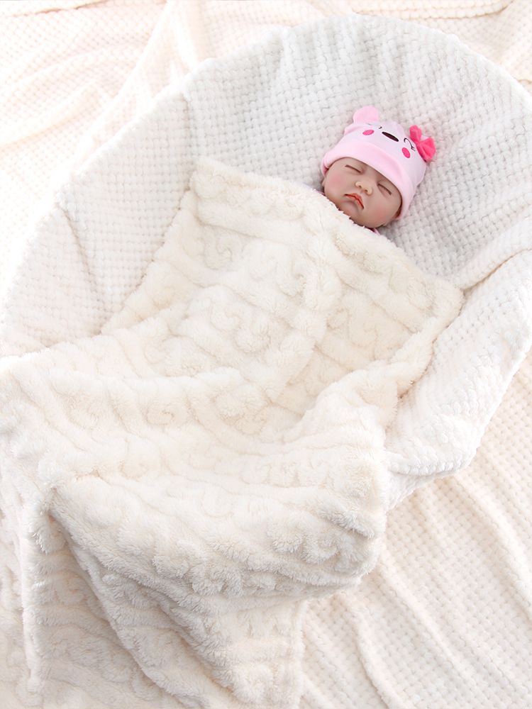 Baby Blanket Super Soft Solid Color Taffeta Newborn Swaddle Blanket Warm Children's Blanket Lightweight And Comfortable_voghion.com