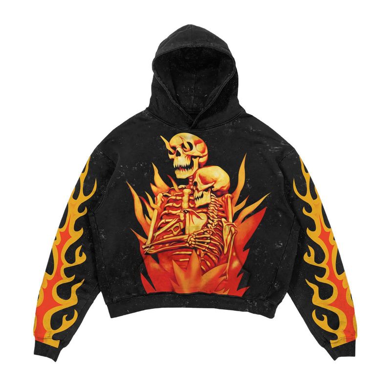 Herrenbekleidung Y2k Mode Herbst und Winter Bedruckter, gewaschener, abgenutzter Pullover mit langen Ärmeln für Männer und Frauen_voghion.com