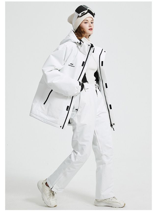 Kuangjian Wasserdichter Skianzug-Set für Damen und Herren – Winddichte Snowboardjacke und -hose | Thermo-Wintersportausrüstung für Singles_voghion.com