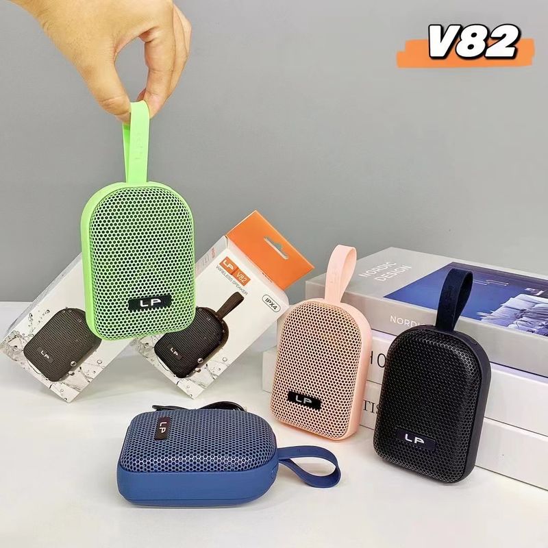 New LP-V82 Bluetooth Outdoor Wireless subwoofer Waterproof Handheld Mini Card Speaker Gift_voghion.com