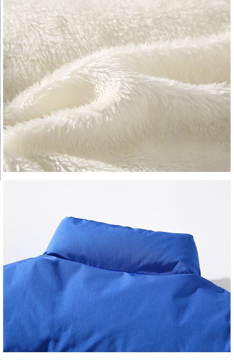 Dickes Herren-Winterjacken-Set mit Fleecefutter und Stehkragen, locker sitzender Freizeitmantel in Unifarben (M-5XL)_voghion.com