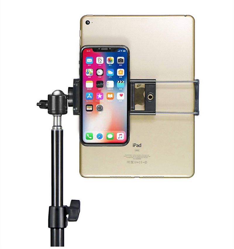 150/200cm For And Phone Aluminum Tripod Floor IPad Tripod Stand With Smartphone & Tablet Holder Mount_voghion.com