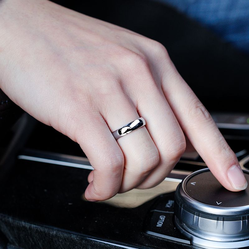 Semplice da uomo, semplice e alla moda, anello di coda, gioielli di coppia da donna_voghion.com