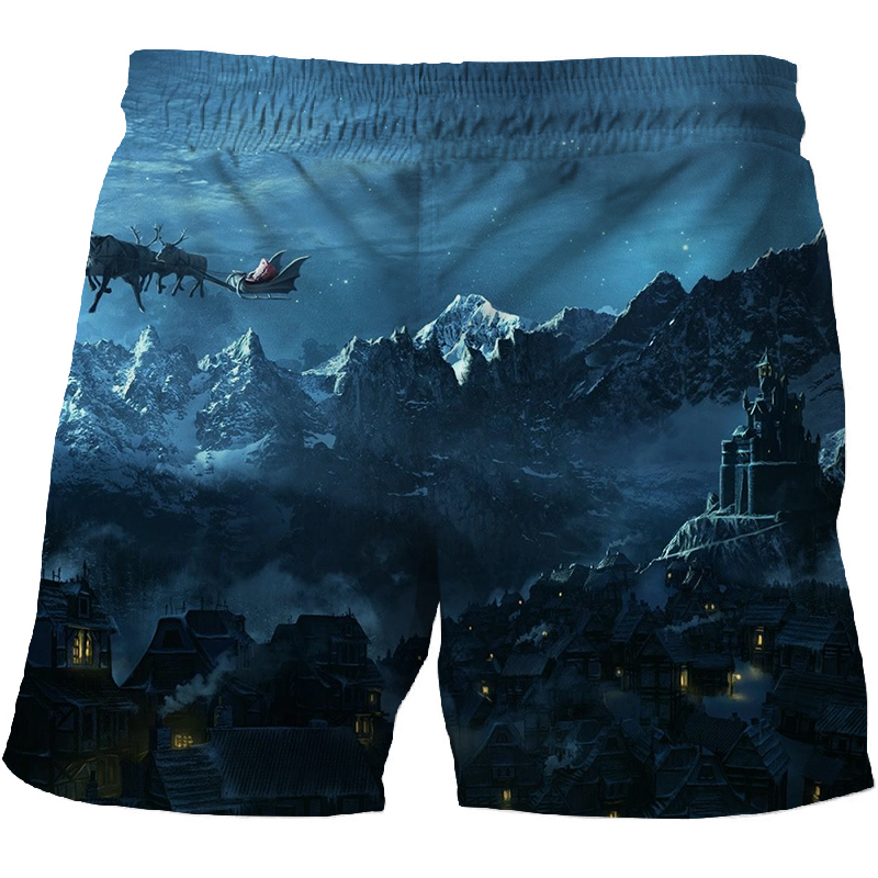 3D-Shorts, Sommer, neue, schnell trocknende Strand-Badeshorts, Herren-Hip-Hop-Shorts, Strandbekleidung_voghion.com