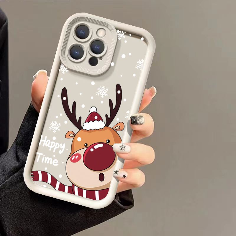 Christmas Elk Deer Print Graphic Phone Case For IPhone 17 16 Pro Cases For IPhone Air 16 15 14 13 12 11 Pro Max 16 15 14 Plus 13 Cover_voghion.com