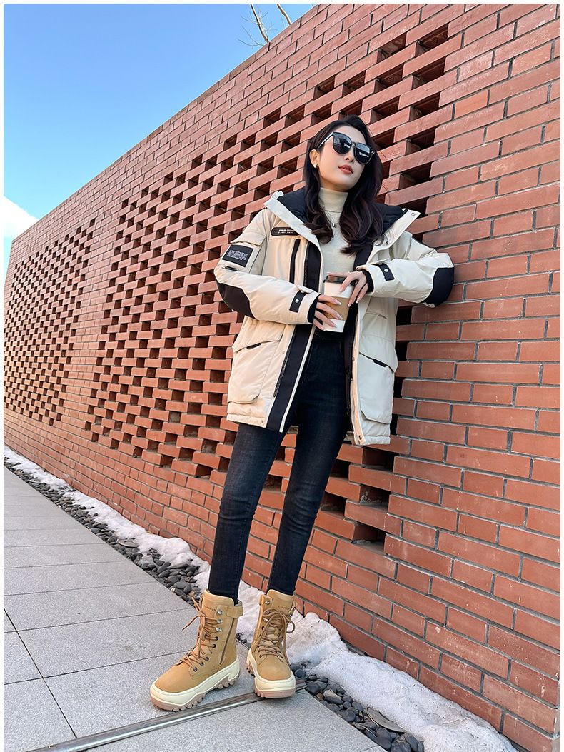 Damen Schneestiefel Wasserdicht Schneestiefel Wolle Schnee 2025 Winter Damen Echtleder Fell Integrierte Warme Verdickte Sohle Rutschfeste Martin Kurze Stiefel_voghion.com