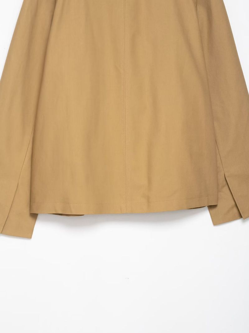 Women’s Oversized Trench Coat – Minimalist Short Jacket (Khaki, S-L, Polyester, Euro Streetwear)_voghion.com