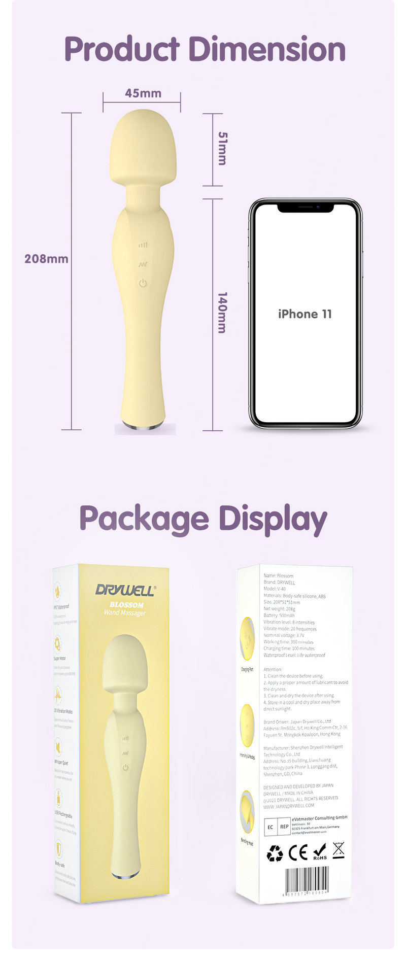 Magic AV Potenti vibratori a bacchetta Giocattoli sessuali per donne Stimolatore clitorideo a 20 velocità Massaggiatore punto G Dildo Fe_voghion.com