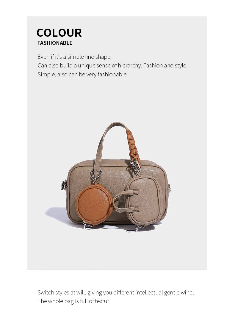 Borsa da bowling Boston di ispirazione vintage con tracolla staccabile: elegante borsa a tracolla e a spalla singola per donna (vari colori)_voghion.com