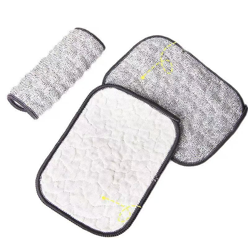 Nuovo panno assorbente bifacciale per piatti in filo d'argento, speciale per la cucina, antiaderente, in cotone e olio_voghion.com