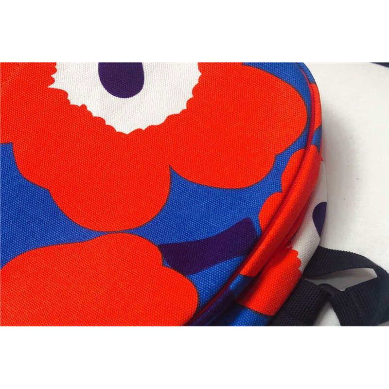 Zaino leggero in tela di cotone alla moda con fiori colorblock non posizionati, per il tempo libero, Cento e uno_voghion.com