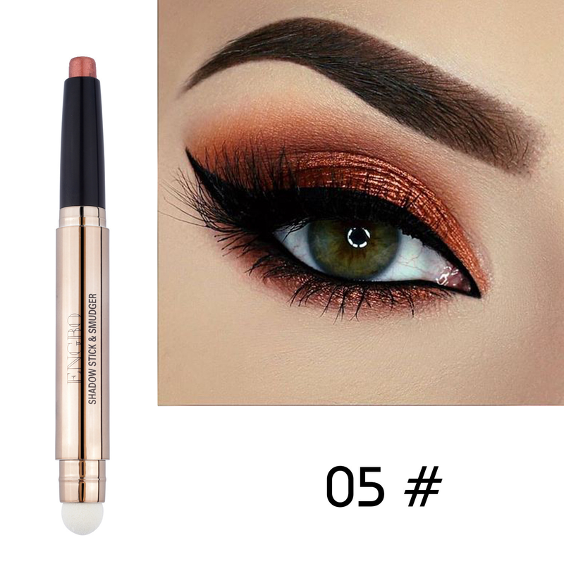 Neuer monochromer Lidschattenstift mit Doppelkopf, perlmuttfarbener Lidschatten aus schlafender Seidenraupe, hohe Helligkeit, verwischt nicht und ist wunderschön_voghion.com