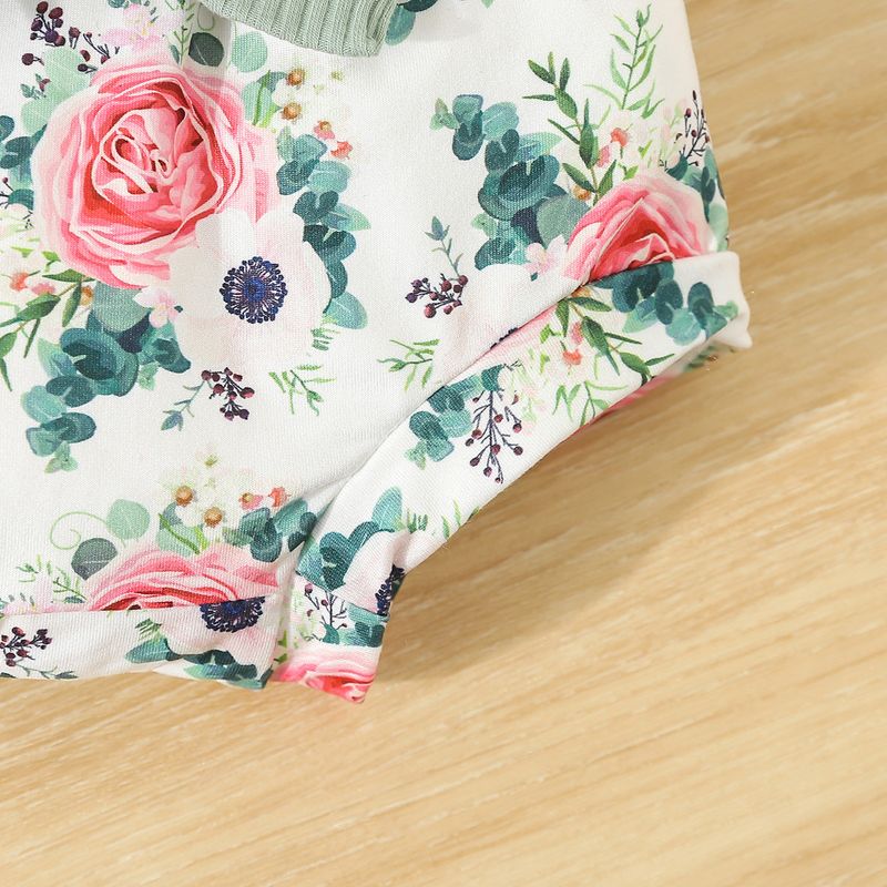 Adorabile completo da neonato composto da 3 pezzi con ricamo di lettere e stampa a fiocco, in morbida maglia di cotone, comodo ed elegante per neonati (0-12 mesi)_voghion.com