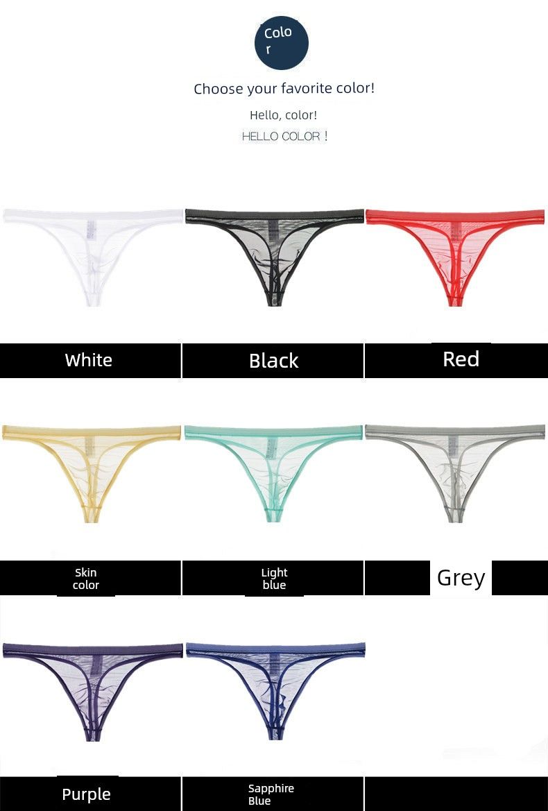 Intimo sexy da uomo, in rete sottile e trasparente, effetto nudo, seducente e traspirante, prodotto sessuale Comrade Intimates_voghion.com