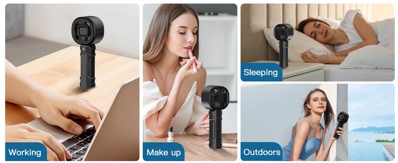 Digital Mini Handheld Fan - 3 Speeds 3000mAh USB_voghion.com