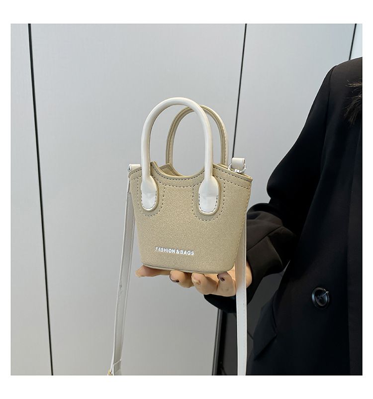 Borsa a secchiello da donna, alla moda, con tracolla monospalla, stile Candy Lover, con rossetto, da portare a spalla, rossa_voghion.com