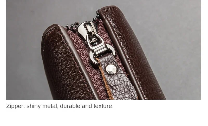 BAELLERRY New Men's Clutch Bag. Business Casual Large-capacity Pebbled Zipper Clutch. Wallet. High-end Men's Bag._voghion.com
