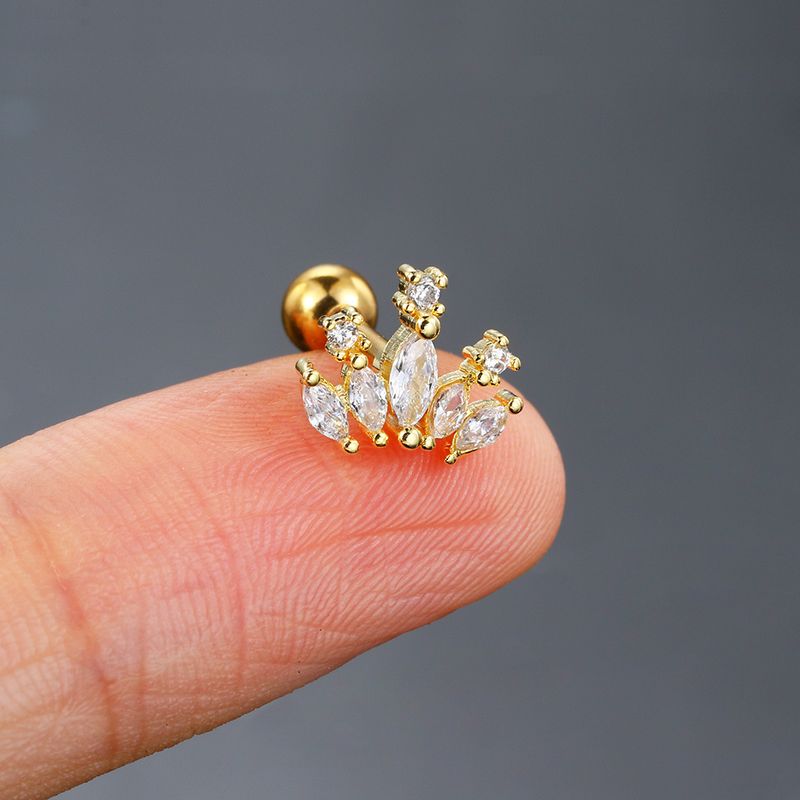 Unisex heißer Stil Zirkon Mikro eingelegt Ohr Knochen Ohrstecker für Frauen Edelstahl Gewinde Kugel Ohrstecker Knorpel Piercing Ohrringe_voghion.com