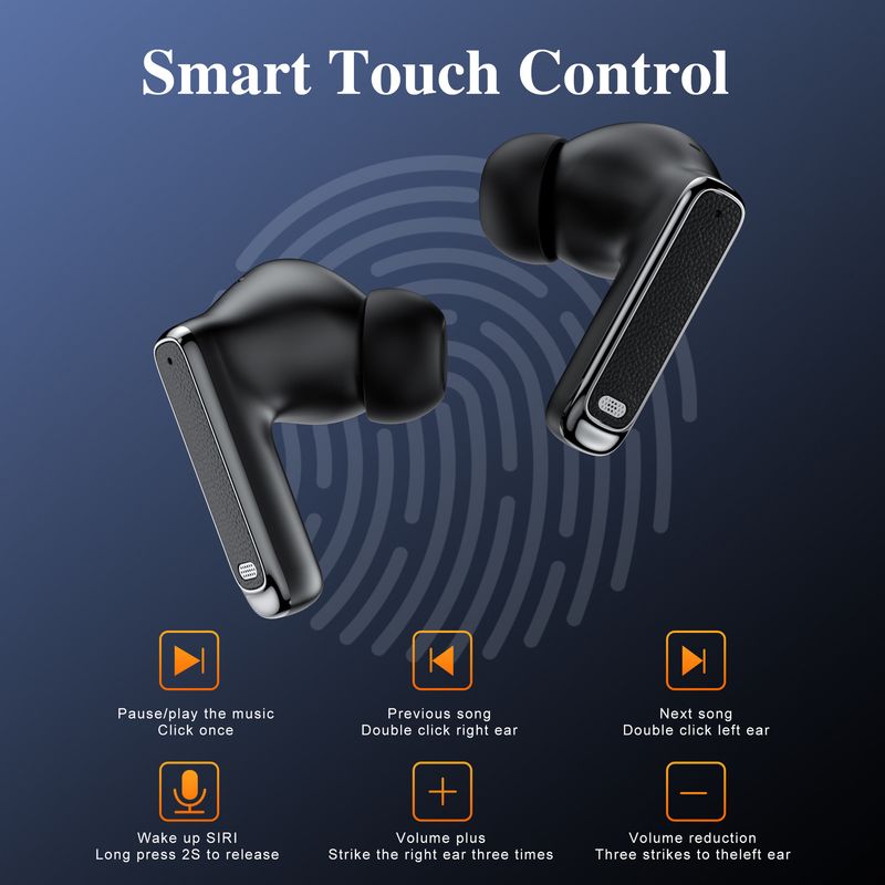 New Private Model Translation Bluetooth AI Smart Wireless Digital Display Gaming Noise Cancelling Earphones_voghion.com