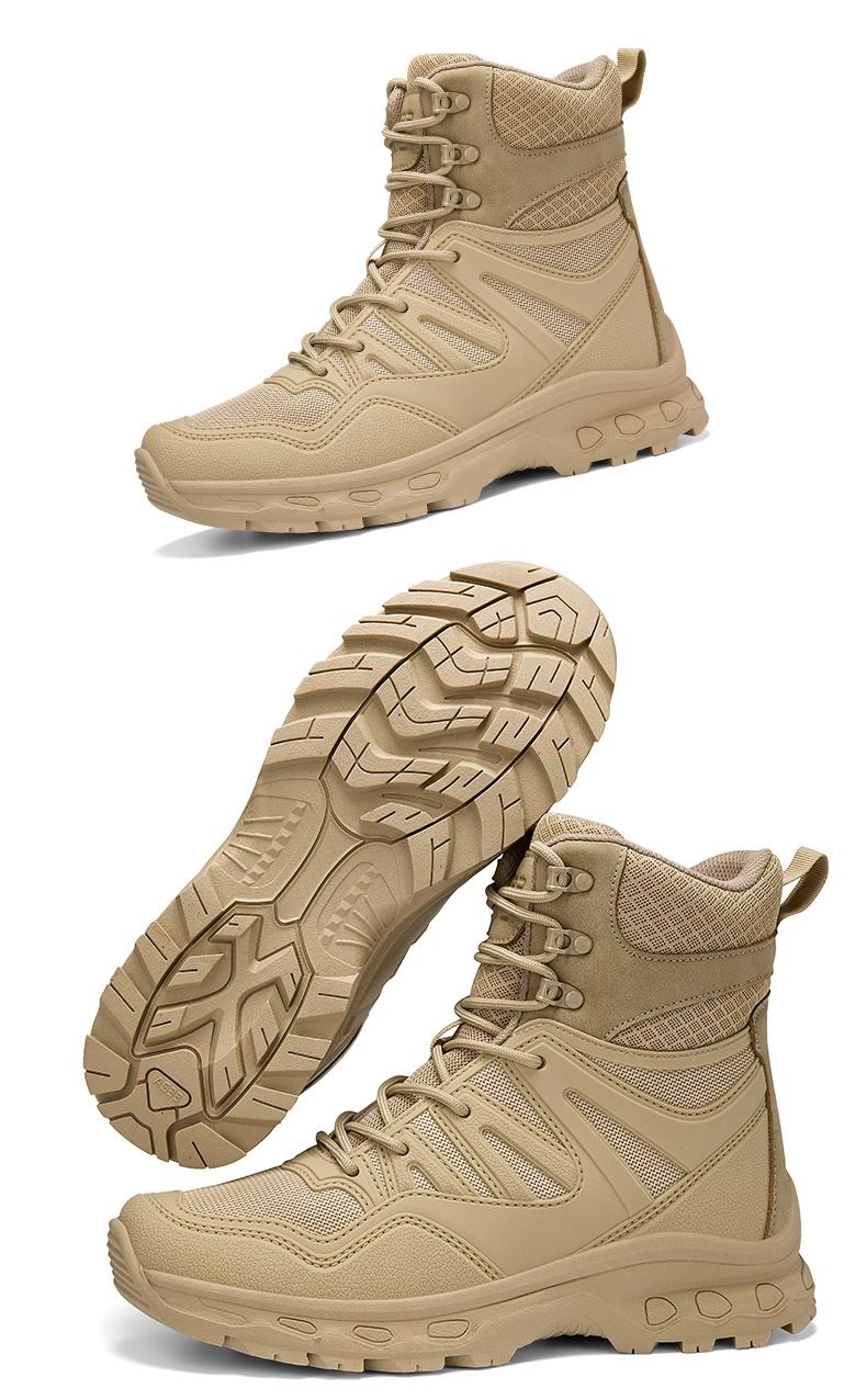 Stivali alti da uomo, antiurto, resistenti all'usura, traspiranti, stivali da combattimento da uomo, comode scarpe da trekking da uomo, stivaletti da uomo_voghion.com