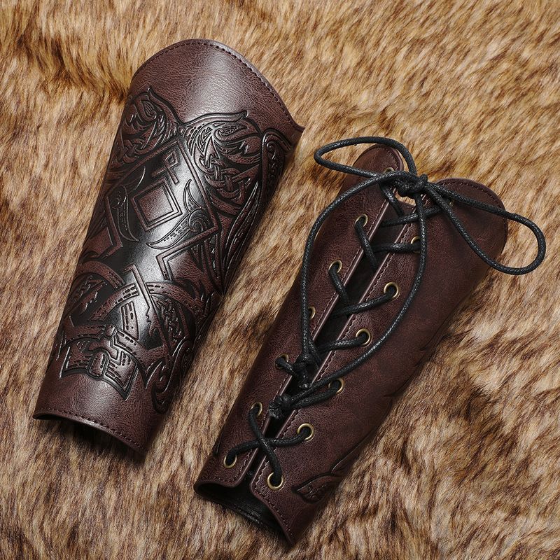 Pulseira Viking em relevo medieval renascentista para cosplay_voghion.com