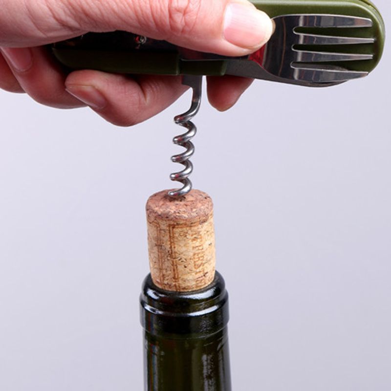 3 stuks/set opvouwbare draagbare multifunctionele anti-roest corrosiebestendige flesopener servies roestvrij staal vork lepel snijder kamperen picknick_voghion.com