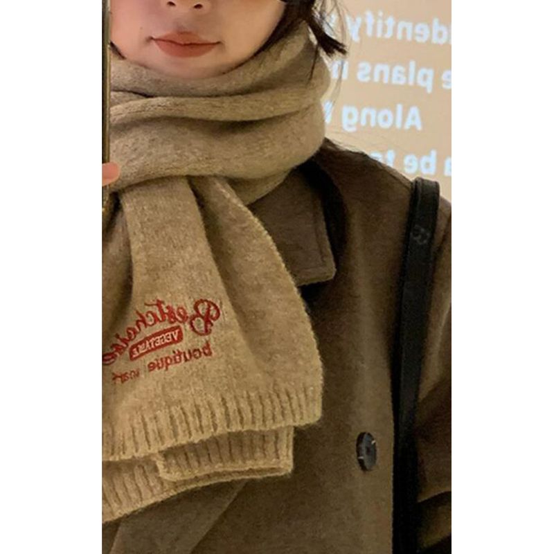 Women's Fall And Winter 2025 New Neck Warm Shawl Birthday Gift Knitted Cashmere Cape Scarf_voghion.com